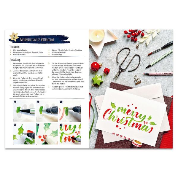 Produktbild: I Love Christmas Lettering - Das Adventskalenderbuch f&uuml;r Lettering Lovers