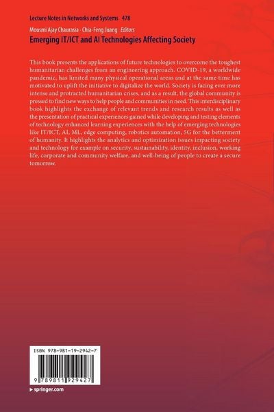 Produktbild: Emerging IT/ICT and AI Technologies Affecting Society