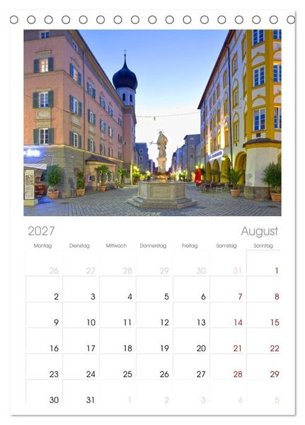Produktbild: Tischplaner 2027 - Rosenheim - Die Stadt vor den Bergen (A5 Tischkalender zum Aufstellen) CALVENDO
