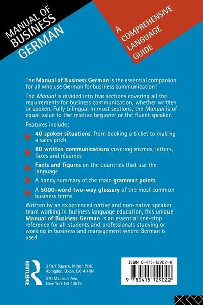 Produktbild: Manual of Business German