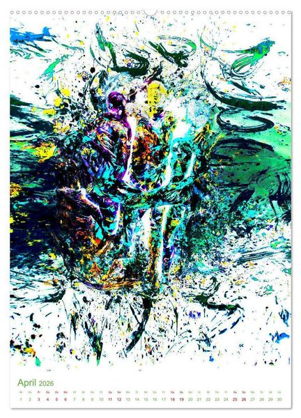 Produktbild: Farbakte - Action Paintings (hochwertiger Premium Wandkalender 2026 DIN A2 hoch), Kunstdruck in Hochglanz