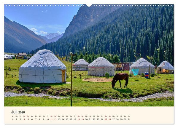 Produktbild: Kirgistan - Traumhafte Landschaften (Wandkalender 2026 DIN A2 quer), CALVENDO Monatskalender