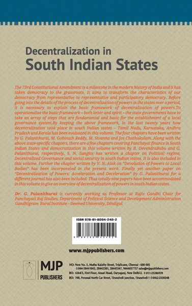 Produktbild: Decentralization in South Indian States