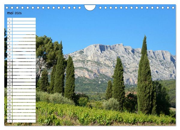 Produktbild: La Montagne Sainte-Victoire &ndash; dans les pas de C&eacute;zanne (Calendrier mural 2026 DIN A4 vertical), CALVENDO calendrier mensuel