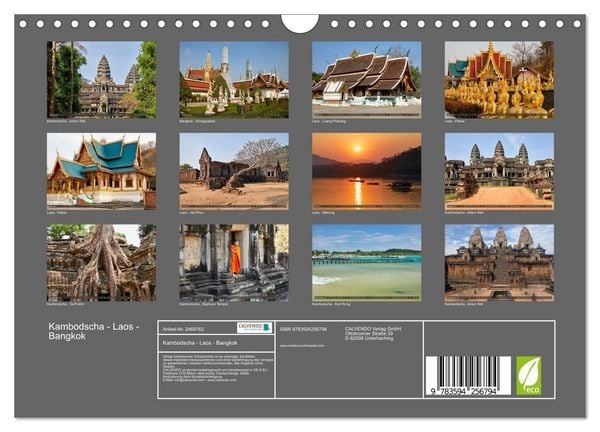 Produktbild: Kambodscha - Laos - Bangkok (Wandkalender 2027 DIN A4 quer), CALVENDO Monatskalender