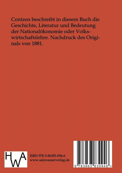 Produktbild: Geschichte, Literatur und Bedeutung der National-&ouml;konomie oder Volkswirtschaftslehre