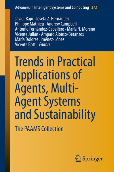 Produktbild: Trends in Practical Applications of Agents, Multi-Agent Systems and Sustainability