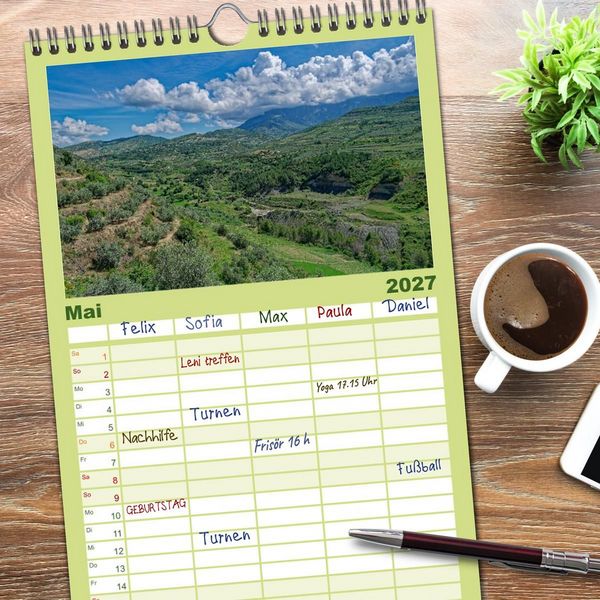 Produktbild: Familienplaner 2027 - Albanien. Eine Entdeckungsreise. mit 5 Spalten (Wandkalender, 21 x 45 cm) CALVENDO