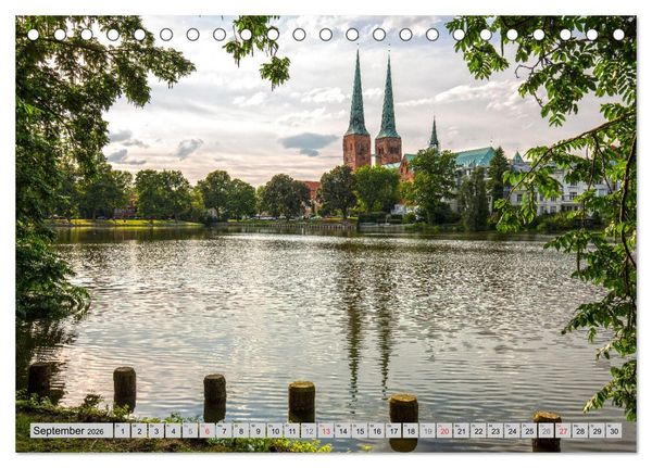 Produktbild: Hansestadt L&uuml;beck (Tischkalender 2026 DIN A5 quer), CALVENDO Monatskalender