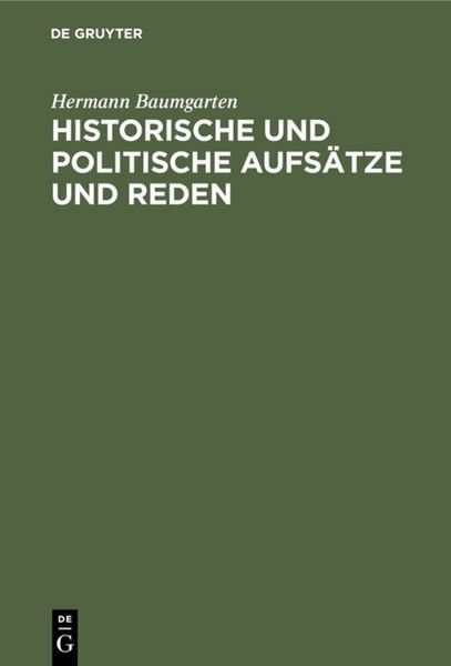 Produktbild: Historische und politische Aufs&auml;tze und Reden