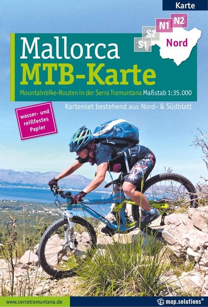 Produktbild: Mountainbikekarte Mallorca (Kartenset mit Nord + S&uuml;d-Blatt)
