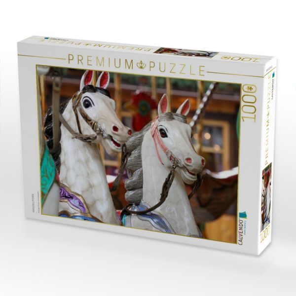 Produktbild: CALVENDO Puzzle KARUSSELLPFERDE | 1000 Teile Lege-Gr&ouml;&szlig;e 64x48cm Foto-Puzzle f&uuml;r gl&uuml;ckliche Stunden