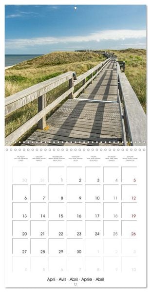Produktbild: L&rsquo;Allemagne du Nord &ndash; Dunes, vent et la vaste mer (Calendrier mural carr&eacute; 2026 30x30 cm) Calendrier double avec une page pour vos prises de notes