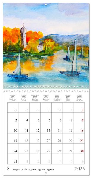 Produktbild: Upper Bavaria Art - Painted pictures from the south of Germany (Wall Calendar 2026 12 &times; 12 Inch) CALVENDO 12 Month Wall Calendar