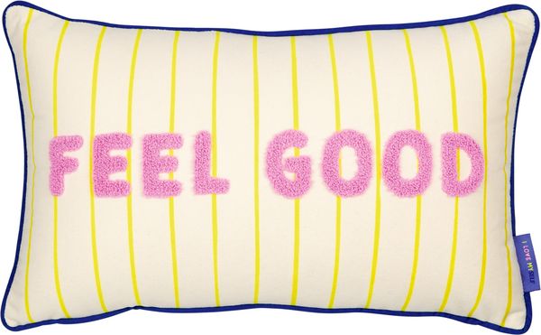 Produktbild: Kissen (ca 42 x 26cm) / I love myself - gelbe Streifen