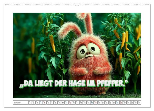 Produktbild: Tierisch gute Redensarten (Wandkalender 2026 DIN A2 quer), CALVENDO Monatskalender
