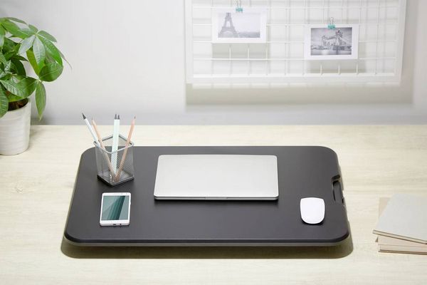 Produktbild: Digitus DA-90445 Sitz-Steh-Schreibtischaufsatz H&ouml;hen-Bereich: 45 bis 405mm Schwarz