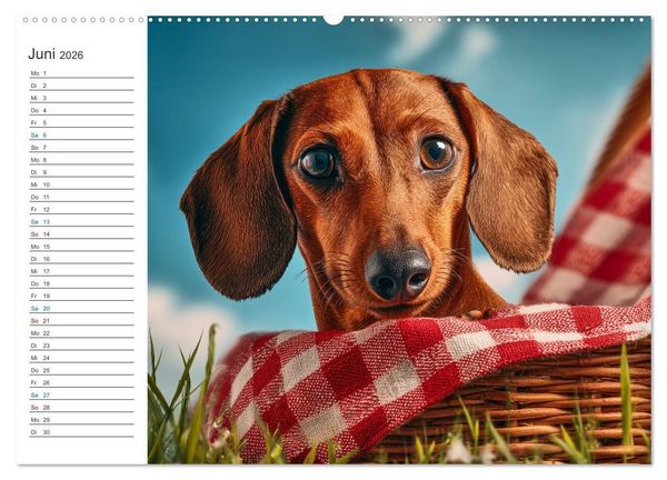 Produktbild: Hundegl&uuml;ck (hochwertiger Premium Wandkalender 2026 DIN A2 quer), Kunstdruck in Hochglanz