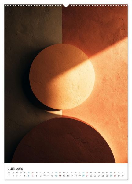 Produktbild: Minimalistische Kunstwerke (Wandkalender 2026 DIN A2 hoch), CALVENDO Monatskalender