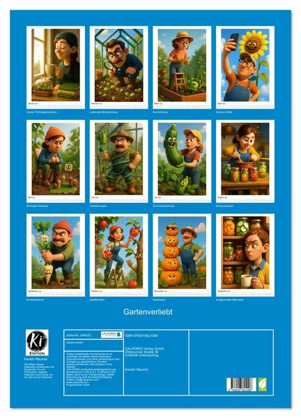 Produktbild: Gartenverliebt (Wandkalender 2026 DIN A2 hoch), CALVENDO Monatskalender
