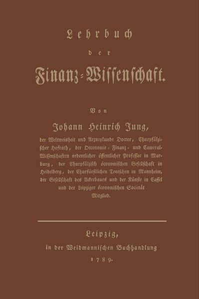 Produktbild: Lehrbuch der Finanz-Wissenschaft