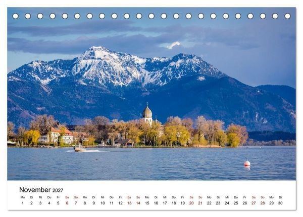 Produktbild: Bayerische Seen - Wo die Berge das Wasser ber&uuml;hren (Tischkalender 2027 DIN A5 quer), CALVENDO Monatskalender