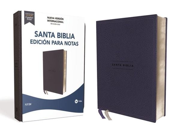 Produktbild: Nvi, Santa Biblia, Revisi&oacute;n 2022, Edici&oacute;n Para Notas, Leathersoft, Azul Marino, Palabras de Jes&uacute;s En Rojo, Comfort Print