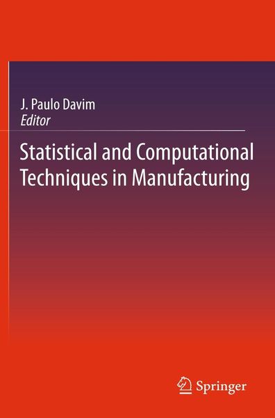 Produktbild: Statistical and Computational Techniques in Manufacturing