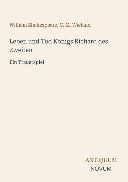 Produktbild: Leben und Tod K&ouml;nigs Richard des Zweiten