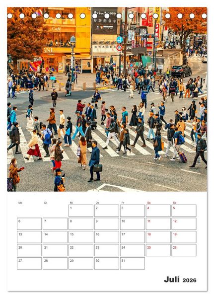 Produktbild: Tokio - Reiseplaner (Tischkalender 2026 DIN A5 hoch), CALVENDO Monatskalender