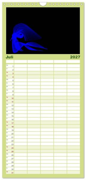 Produktbild: Familienplaner 2027 - Minimalistisch mit 5 Spalten (Wandkalender, 21 x 45 cm) CALVENDO