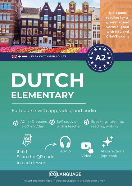 Produktbild: Learn Dutch A2 elementary: full course with app, video, and audio