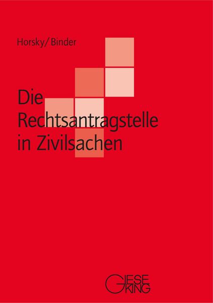 Produktbild: Die Rechtsantragstelle in Zivilsachen
