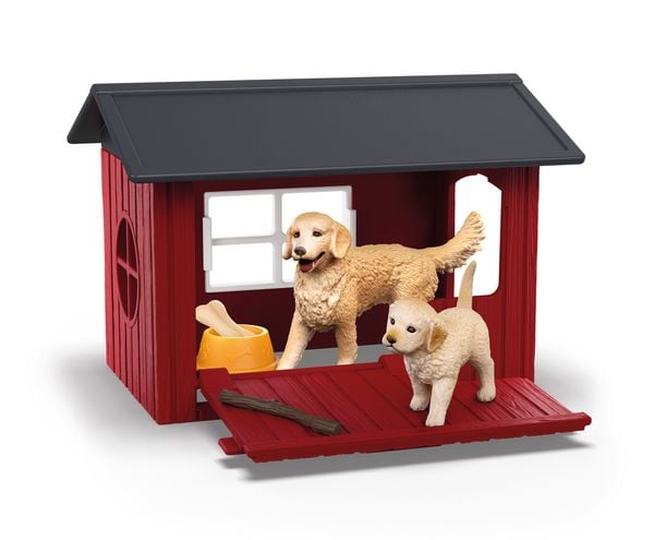 Produktbild: schleich&reg; Farm World Hundeh&uuml;tte mit Goldenretrievern