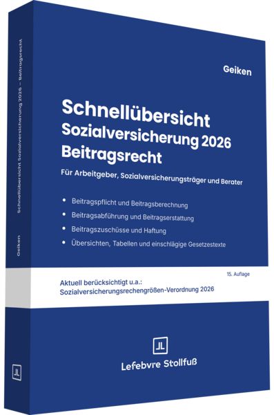 Produktbild: Schnell&uuml;bersicht Sozialversicherung 2026 Beitragsrecht