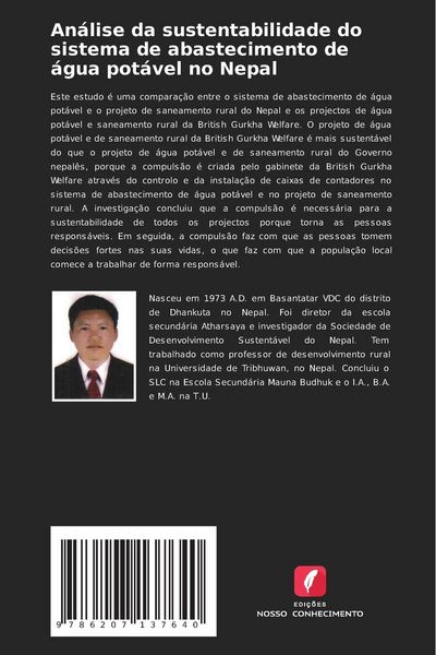 Produktbild: An&aacute;lise da sustentabilidade do sistema de abastecimento de &aacute;gua pot&aacute;vel no Nepal