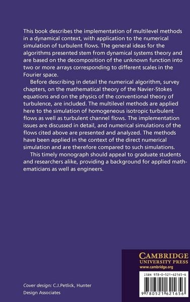 Produktbild: Dynamic Multilevel Methods and the Numerical Simulation of Turbulence
