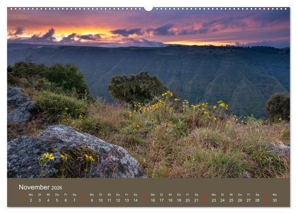 Produktbild: &Auml;thiopien Landschaften der Gegens&auml;tze (hochwertiger Premium Wandkalender 2026 DIN A2 quer), Kunstdruck in Hochglanz