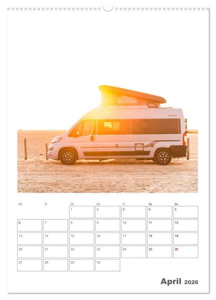 Produktbild: Camper Tr&auml;ume Urlaub auf vier R&auml;dern (hochwertiger Premium Wandkalender 2026 DIN A2 hoch), Kunstdruck in Hochglanz
