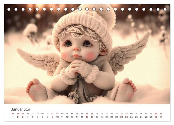 Produktbild: Niedliche Putten (Tischkalender 2027 DIN A5 quer), CALVENDO Monatskalender