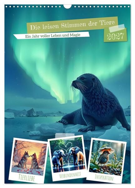 Produktbild: Die leisen Stimmen der Tiere (Wandkalender 2027 DIN A3 hoch), CALVENDO Monatskalender