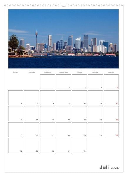 Produktbild: SYDNEY Terminplaner (hochwertiger Premium Wandkalender 2026 DIN A2 hoch), Kunstdruck in Hochglanz