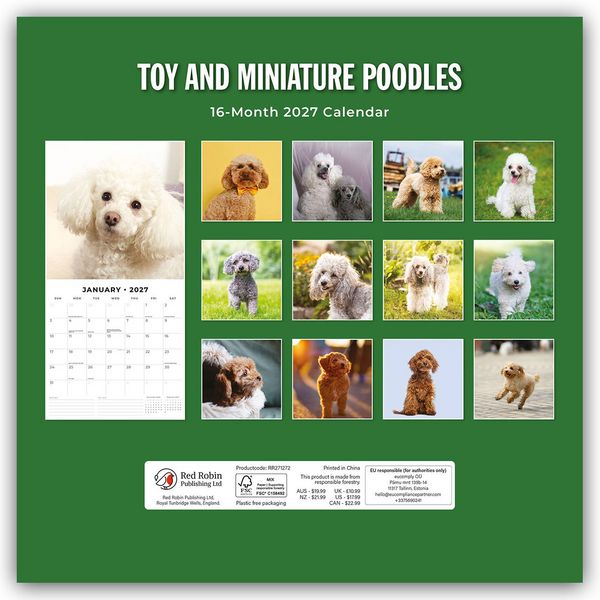 Produktbild: Toy and Miniature Poodles &ndash; Zwergpudel 2027 &ndash; 16-Monatskalender