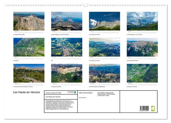 Produktbild: Les Hauts du Vercors (Calendrier mural 2026 DIN A2 vertical), CALVENDO calendrier mensuel