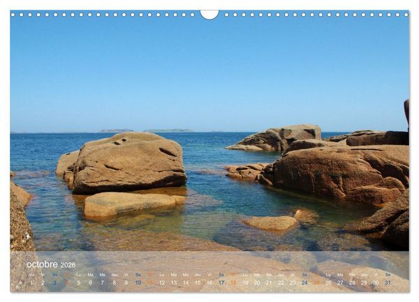 Produktbild: BRETAGNE La C&ocirc;te de granit rose (Calendrier mural 2026 DIN A3 vertical), CALVENDO calendrier mensuel