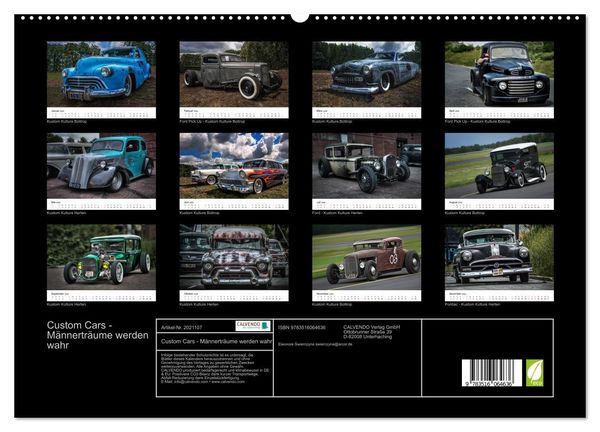 Produktbild: Custom Cars - M&auml;nnertr&auml;ume werden wahr (hochwertiger Premium Wandkalender 2026 DIN A2 quer), Kunstdruck in Hochglanz