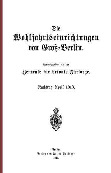 Produktbild: Die Wohlfahrtseinrichtungen von Gro&szlig;-Berlin