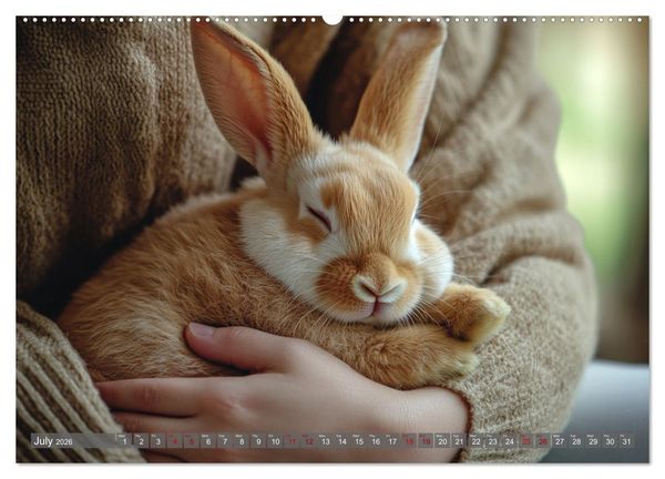 Produktbild: A Cuddly Rabbit Life (Wall Calendar 2026 DIN A2 landscape), CALVENDO 12 Month Wall Calendar
