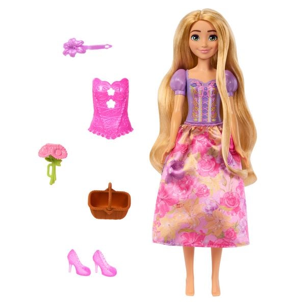 Produktbild: Disney Prinzessin Spin & Reveal Rapunzel-Modepuppe und Accessoires mit 11 Überraschungen