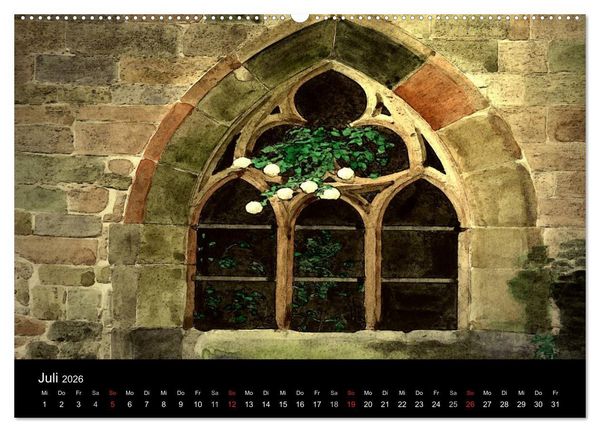 Produktbild: Deutschland in Aquarell (hochwertiger Premium Wandkalender 2026 DIN A2 quer), Kunstdruck in Hochglanz
